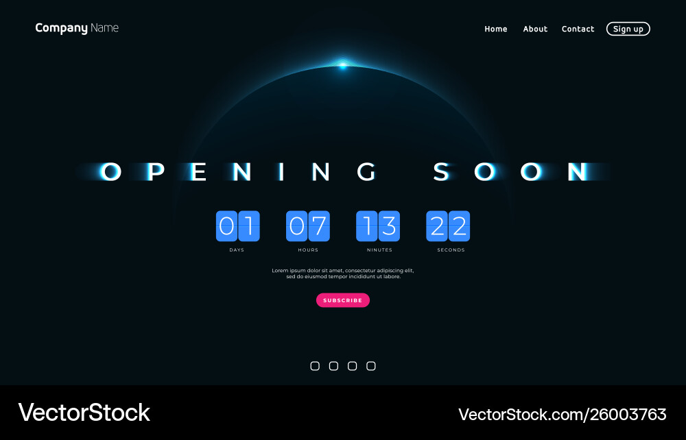 Opening soon flip countdown clock counter timer Vector Image