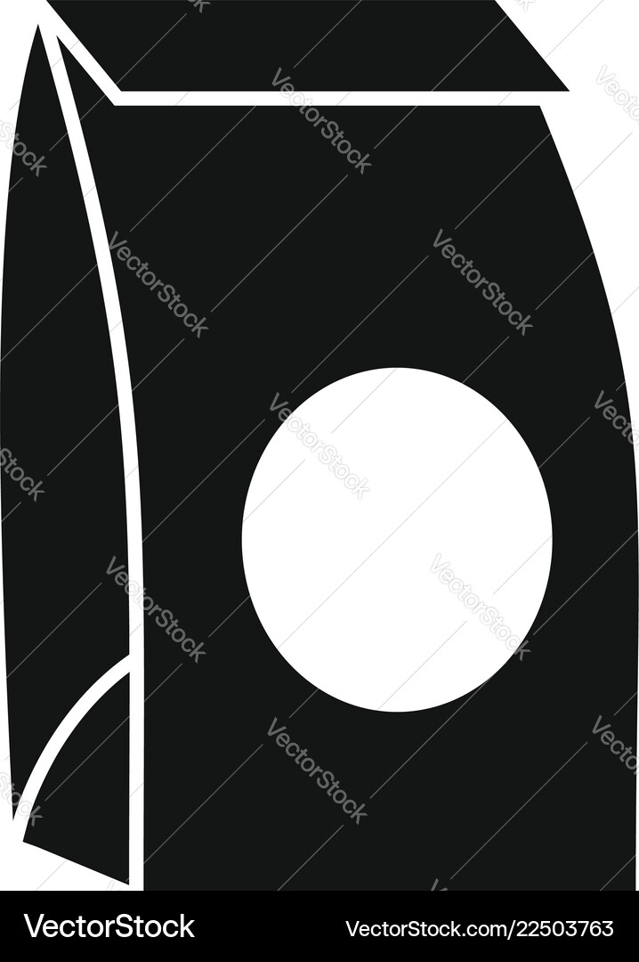 Paper packet icon simple style Paper packet icon simple style Vector Image