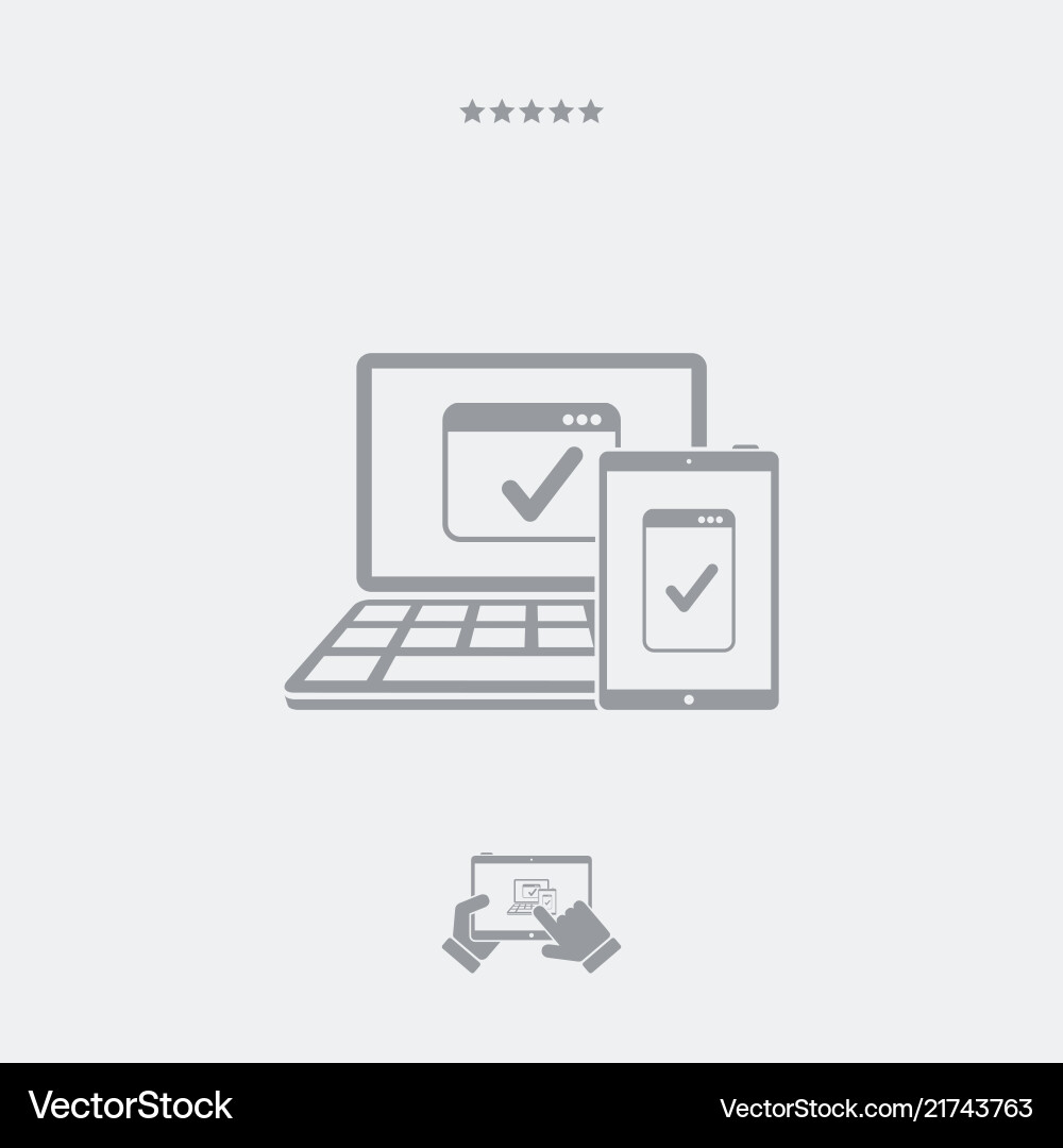 Responsive Fensterdesign-Überprüfung Responsive Fensterdesign-Überprüfung vektorbild
