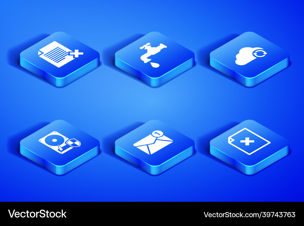 Set delete file document new email incoming Set delete file document new email incoming vector image
