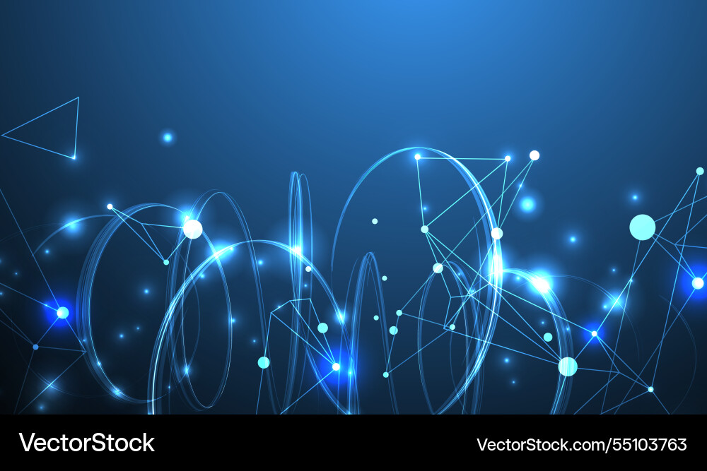 Template for science and technology presentation Template for science and technology presentation vector image