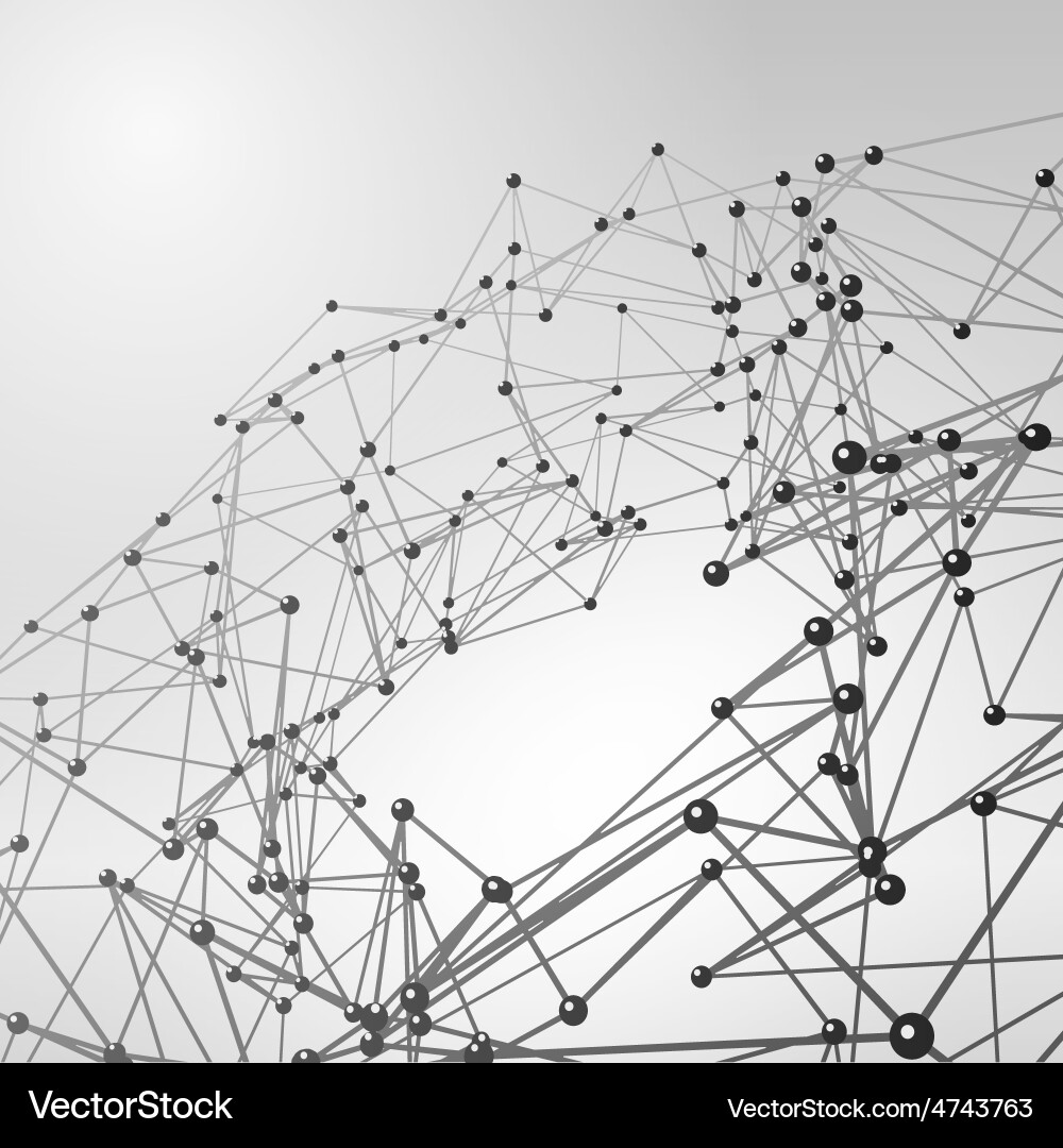 Wireframe polygonal element abstract 3d object vector image
