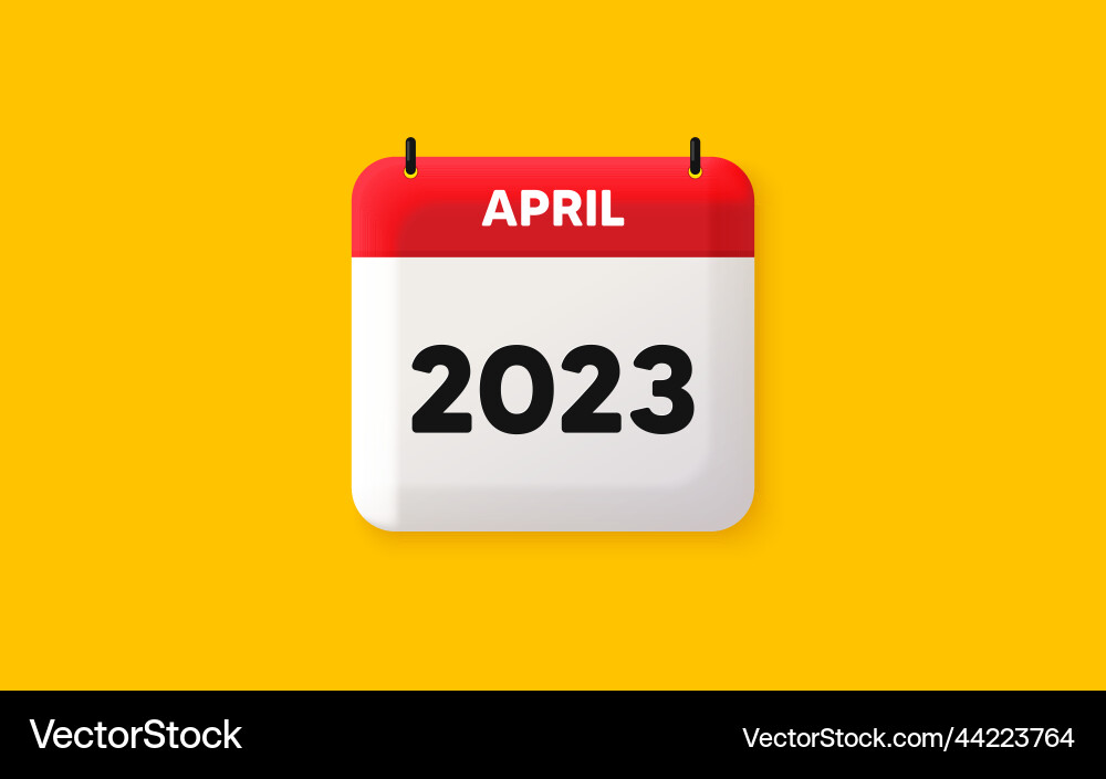 April month icon event schedule apr date Vector Image