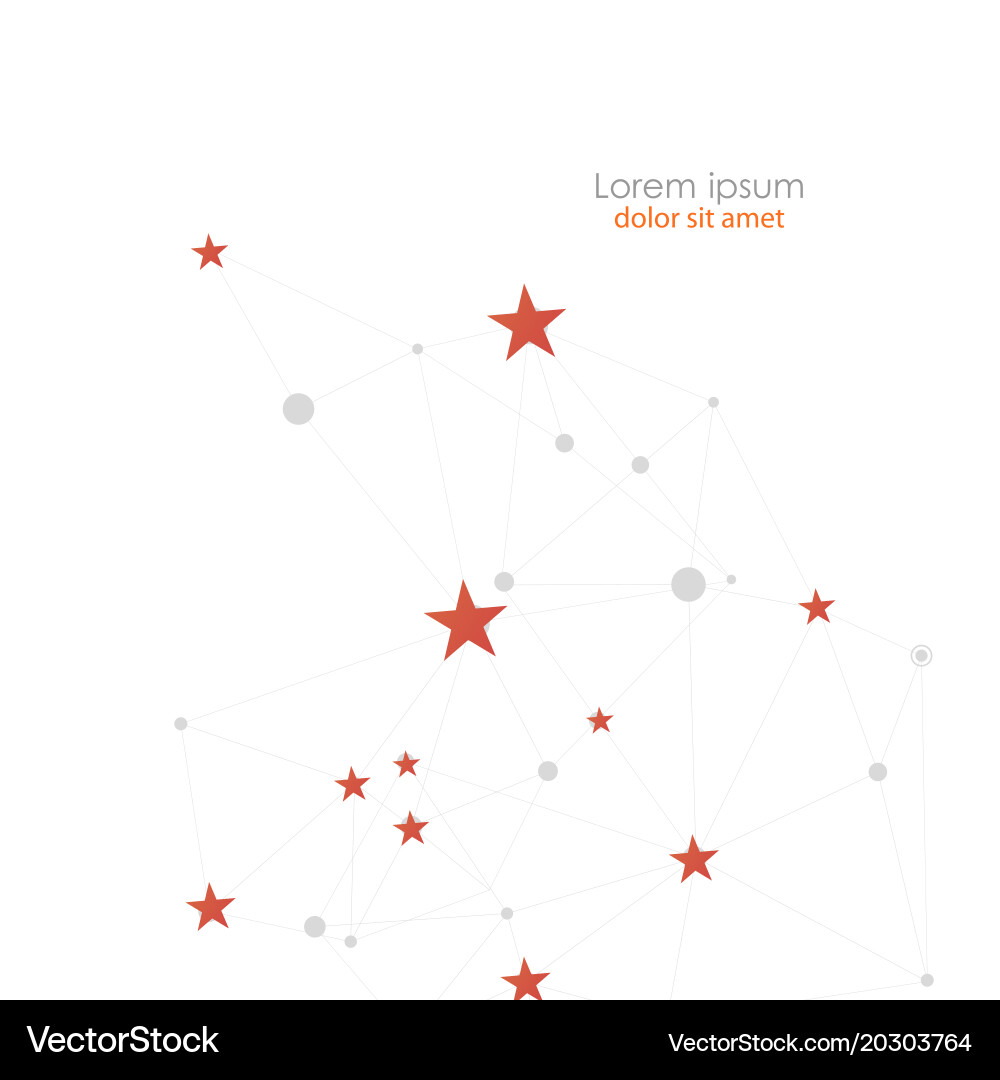Background star network and connection Vector Image