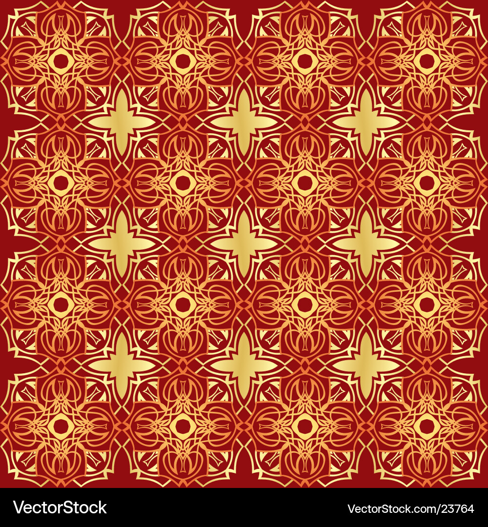 Beautiful background with gold pattern Vector Image