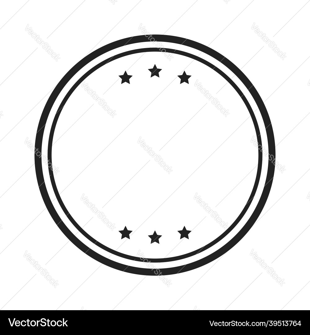 Circle label badge template with stars Circle label badge template with stars vector image