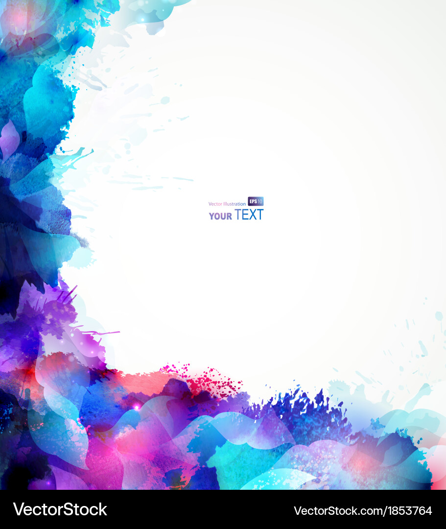 Colorful Watercolor Splash Vector Image