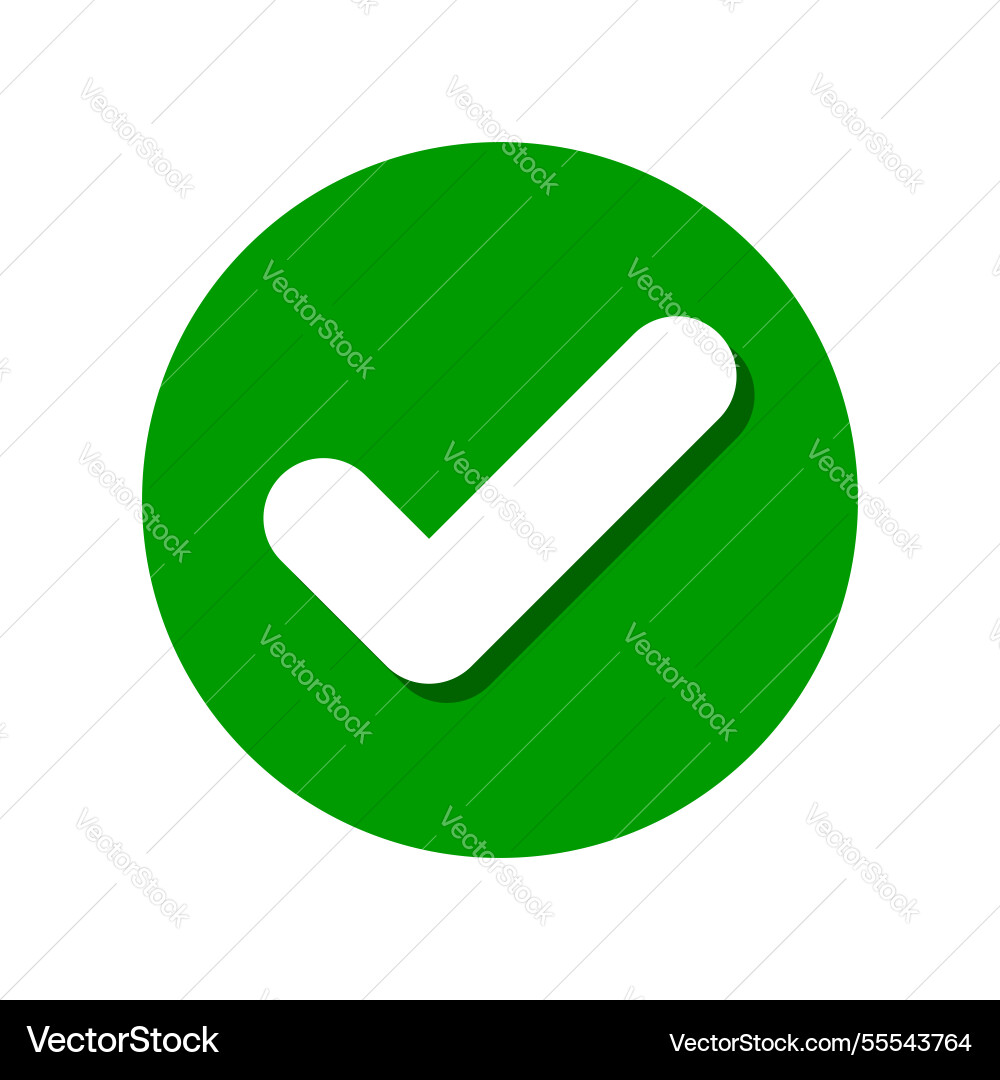 Correct check mark and cross checklist icon sign Vector Image