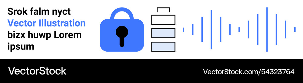 Cybersecurity concept with padlock data stack Cybersecurity concept with padlock data stack vector image