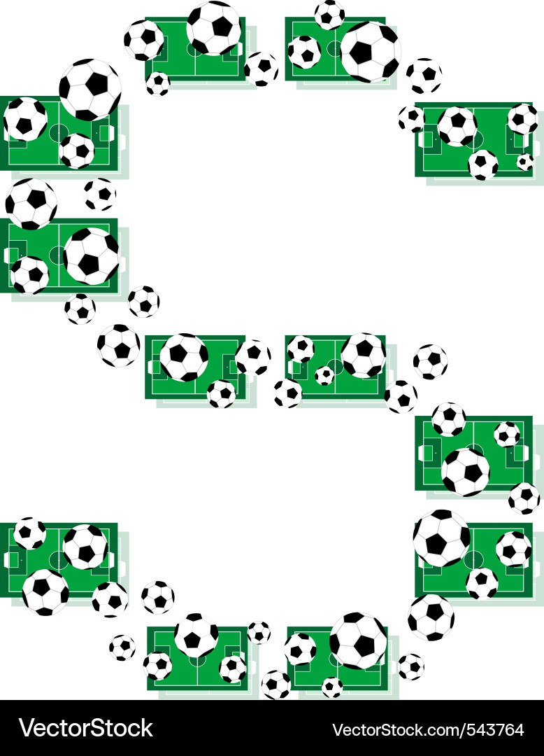 Fußballbriefe s Vektorbild