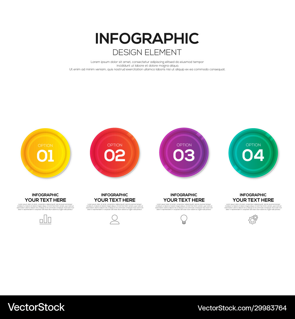 Infografik Business Template Design mit 4 Infografik Business Template Design mit 4 vektorbild