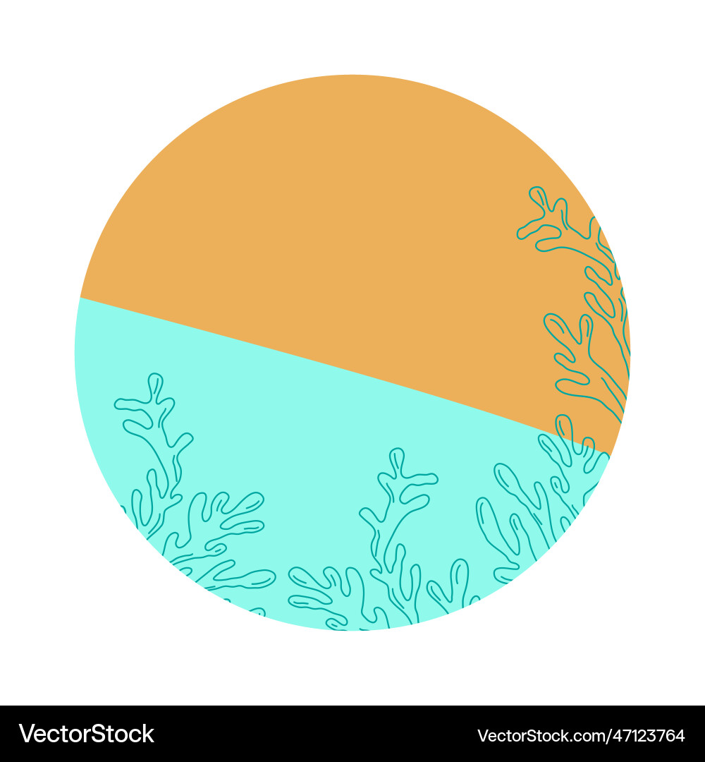 Isolated round shape with color summer background Isolated round shape with color summer background vector image