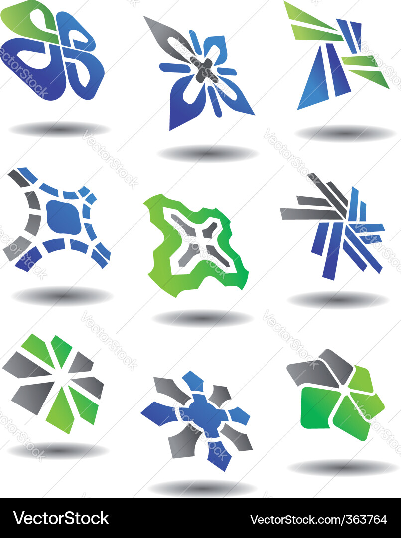 Modern Abstract Symbol Set Vector Image