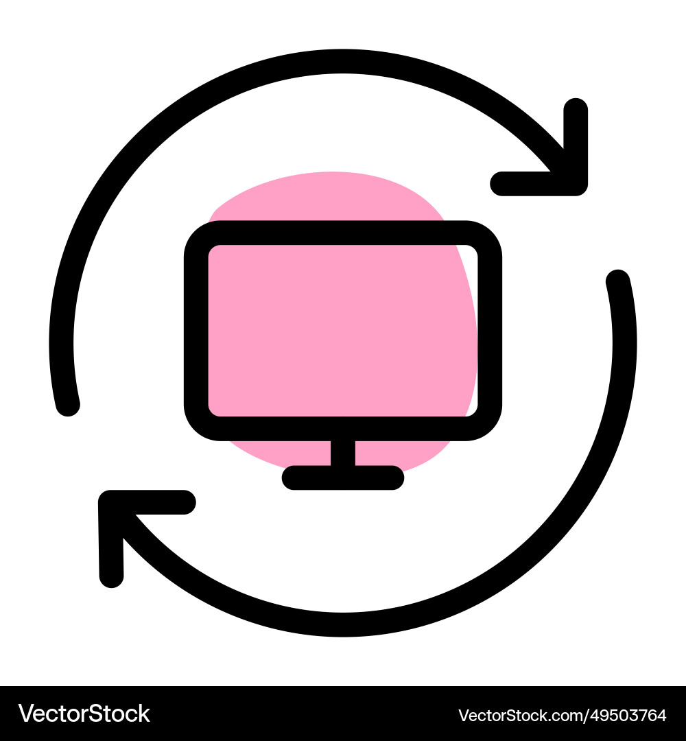 Refreshing the screen to display latest view vector image