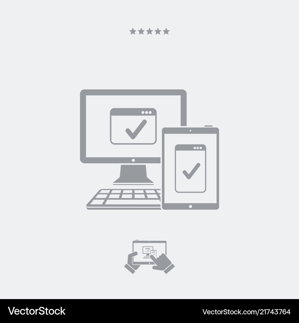 Responsive window design checking Responsive window design checking vector image