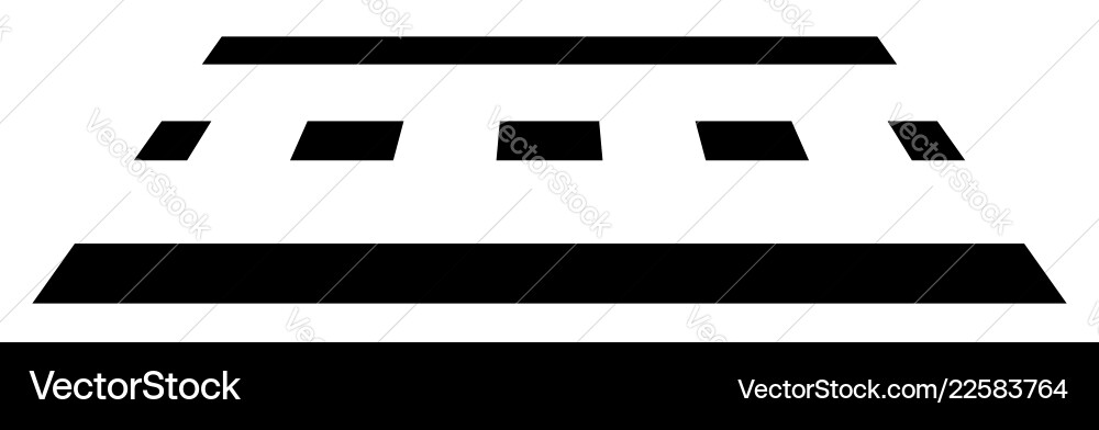 Road part in perspective multilane symbol Road part in perspective multilane symbol vector image
