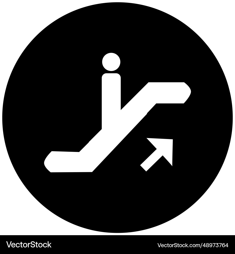 Scalator round service icon Vector Image