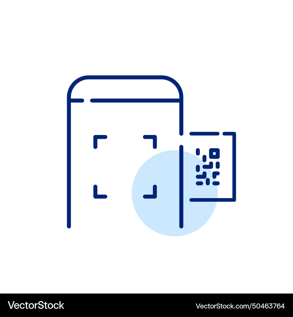 Scanning qr code with smartphone contactless Scanning qr code with smartphone contactless vector image