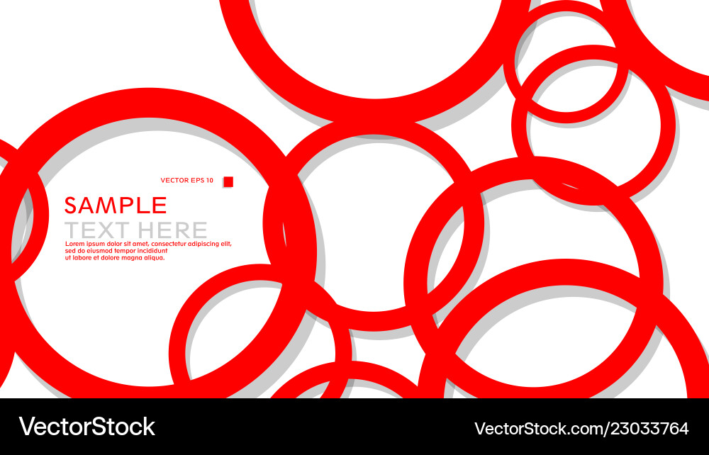 Simple circles background with color red Vector Image
