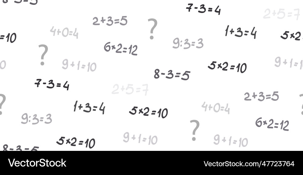 Solve mathematics examples seamless pattern Solve mathematics examples seamless pattern vector image