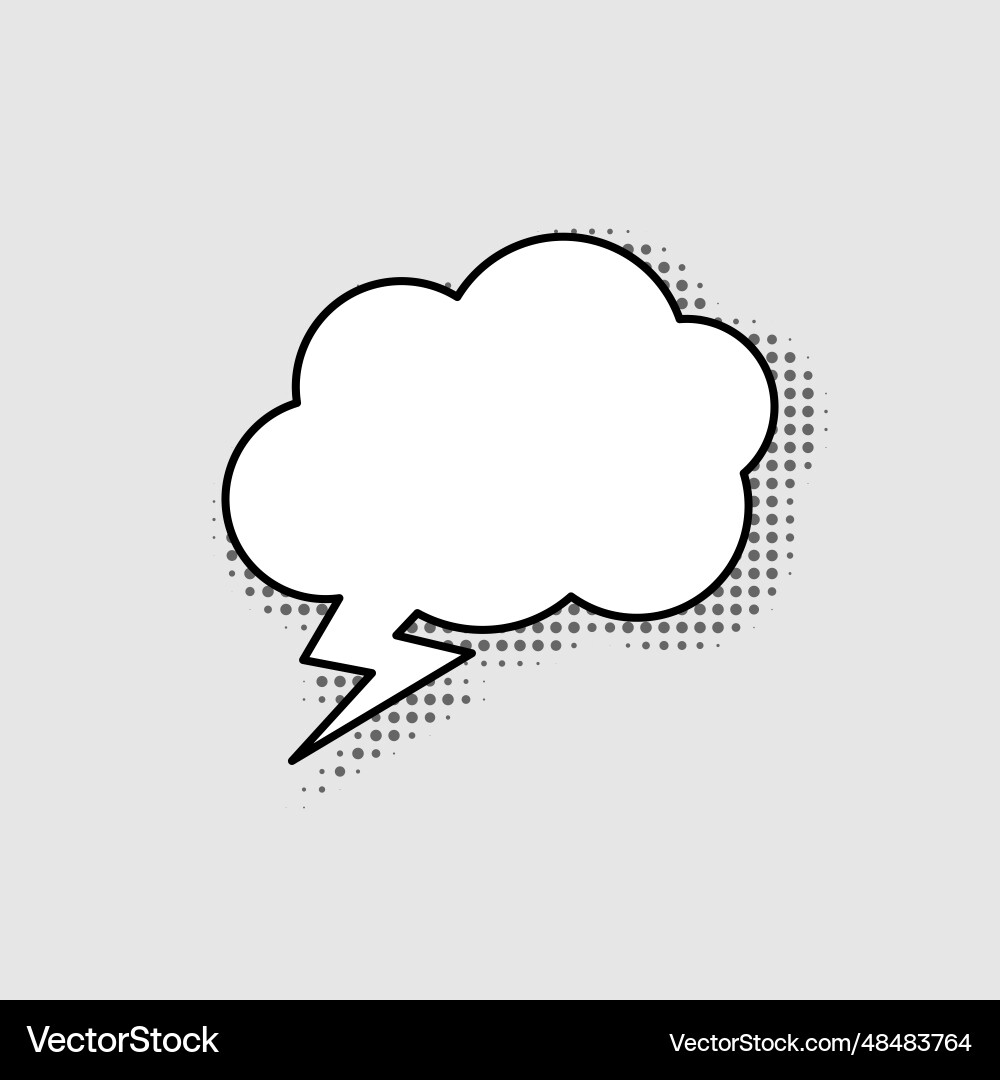 Speech bubble in the form of a cloud Speech bubble in the form of a cloud vector image