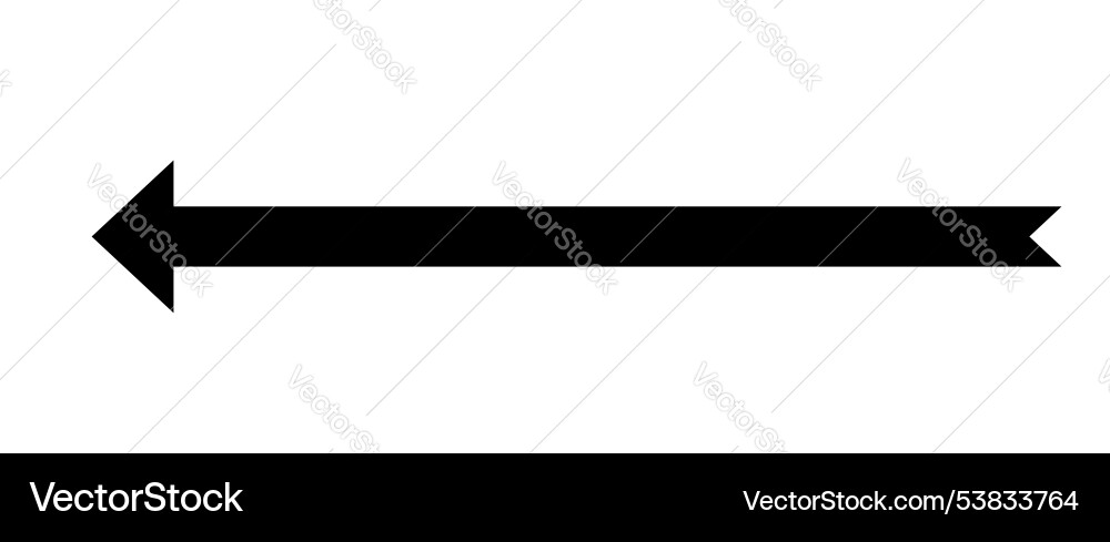 Straight long arrow horizontal pointer Straight long arrow horizontal pointer vector image