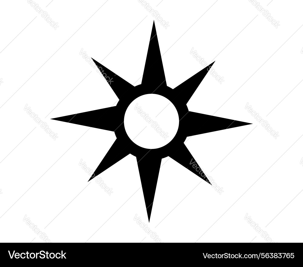 Abstract black star with sharp points emanating Abstract black star with sharp points emanating vector image