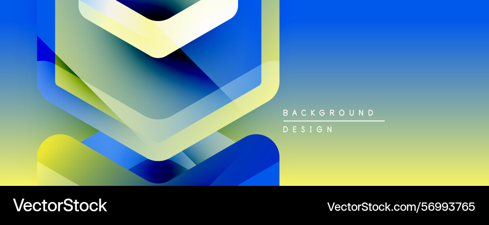 Abstract geometric shapes overlap creating Vector Image