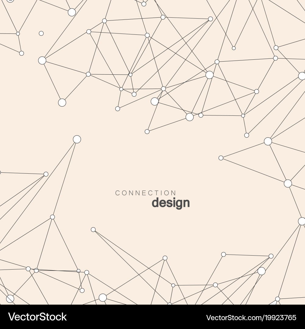 Abstract network background with dots and lines Vector Image