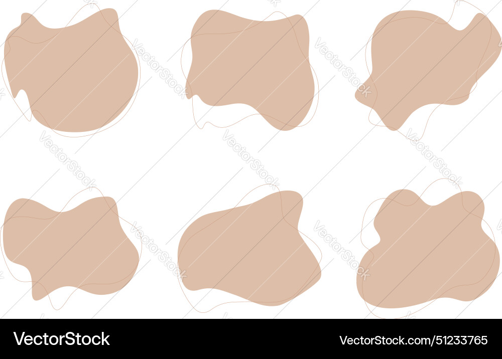 Blobs fluid liquid shapes symbol visual set Blobs fluid liquid shapes symbol visual set Vector Image