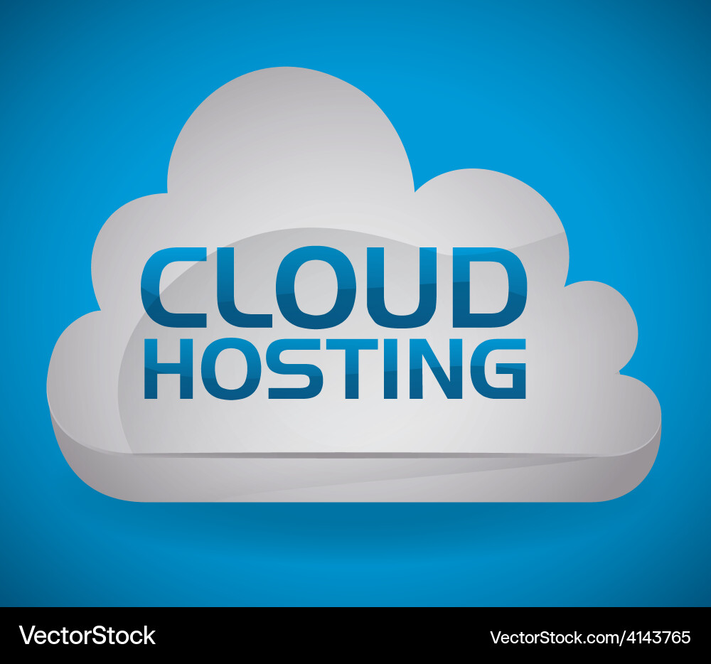 Cloud computing design vector image