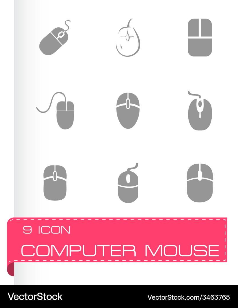 Computer mouse icon set Vector Image