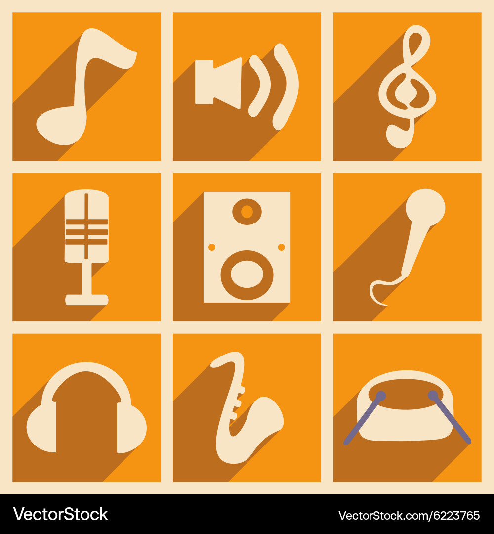 Flat with shadow concept and mobile application vector image