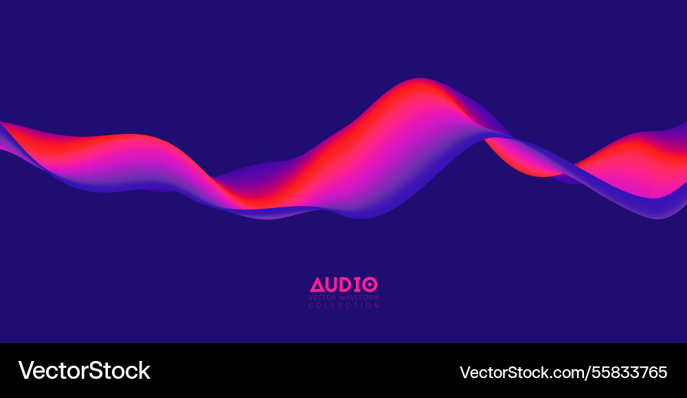 Gradient sound wave abstract background colorful Gradient sound wave abstract background colorful vector image