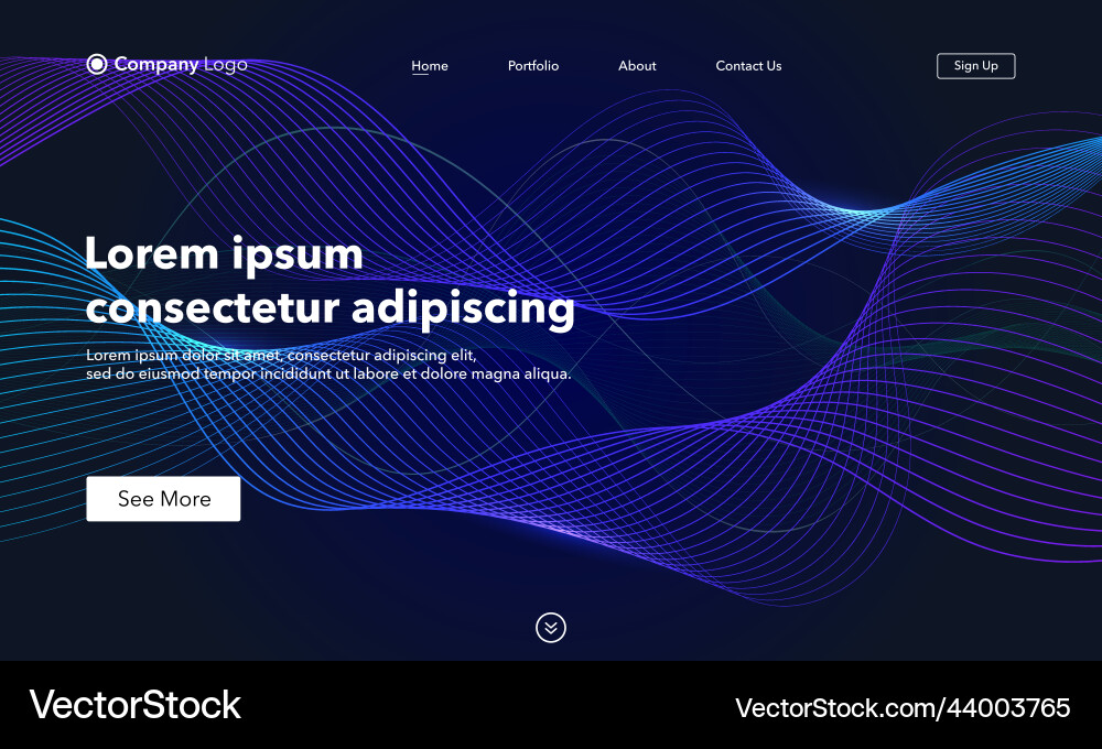 Landing page abstract background website template Landing page abstract background website template Vector Image