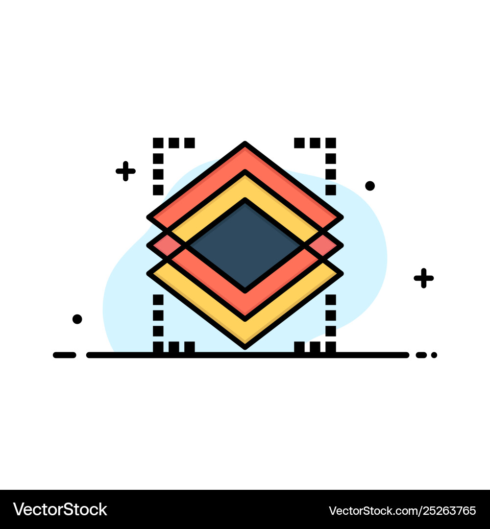 Layers object layer server business logo template Layers object layer server business logo template vector image