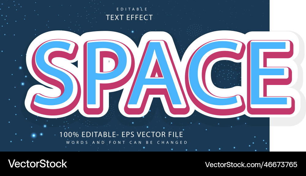 Minimal word space editable text effect design Minimal word space editable text effect design vector image