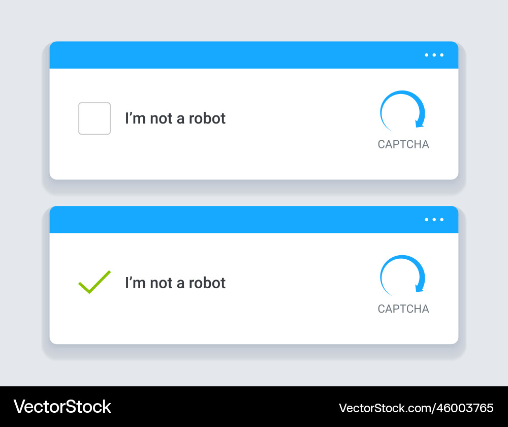 Not robot captcha test image obstacle Vector Image