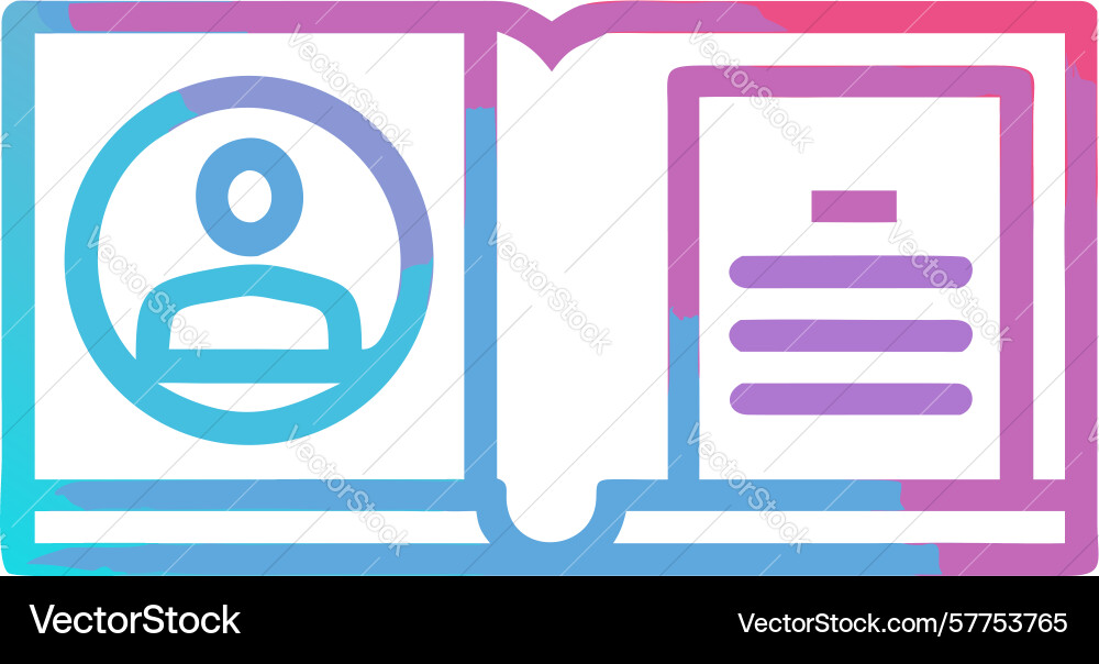 Personalized reading user profile icon design Vector Image
