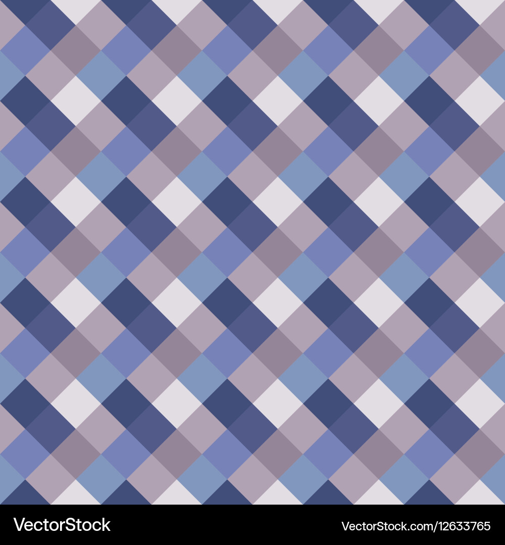 Seamless geometric checked pattern diagonal vector image
