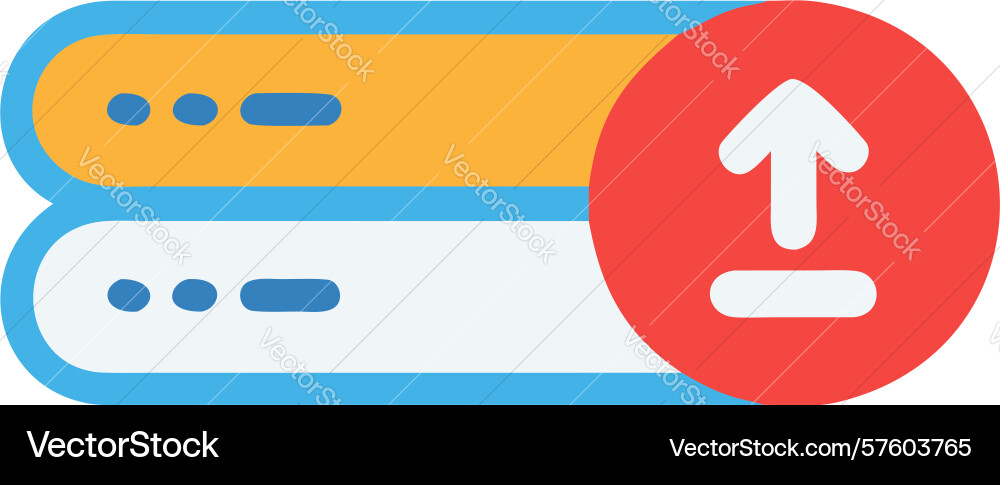 Server upload icon design generative ai vector image