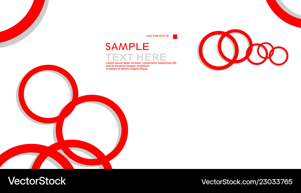 Simple circles background with color red Vector Image