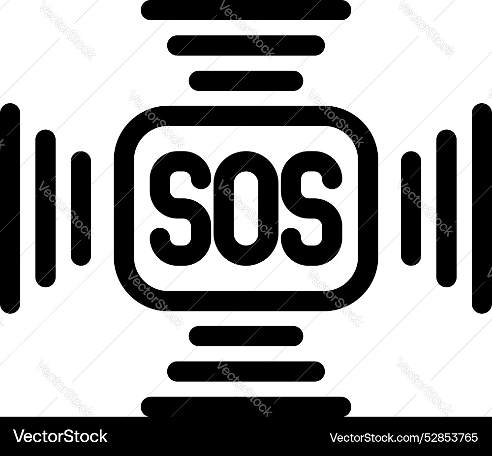 Sos signal sending emergency alert message Sos signal sending emergency alert message Vector Image