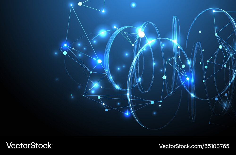 Template for science and technology presentation Template for science and technology presentation vector image