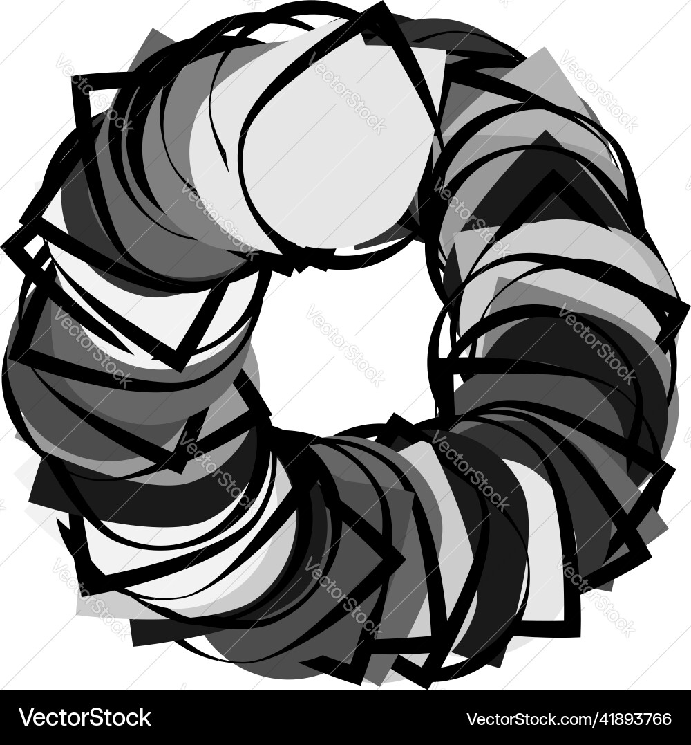 Abstract random geometric circular radial element Abstract random geometric circular radial element vector image