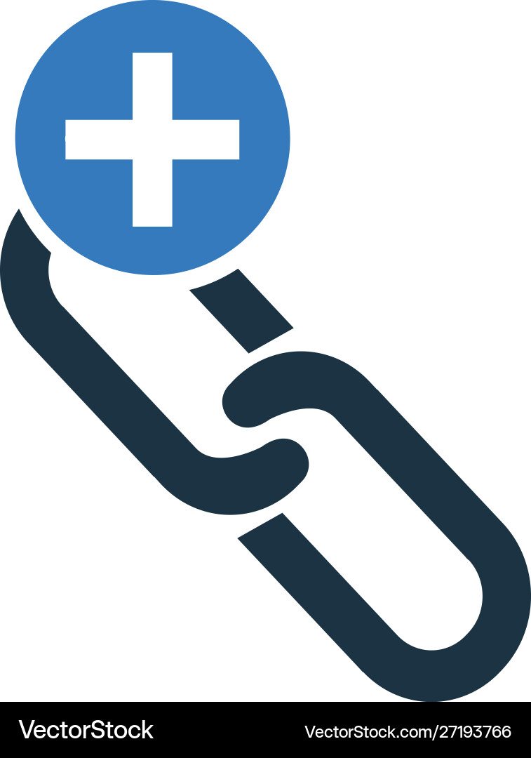 Add link icon vector image