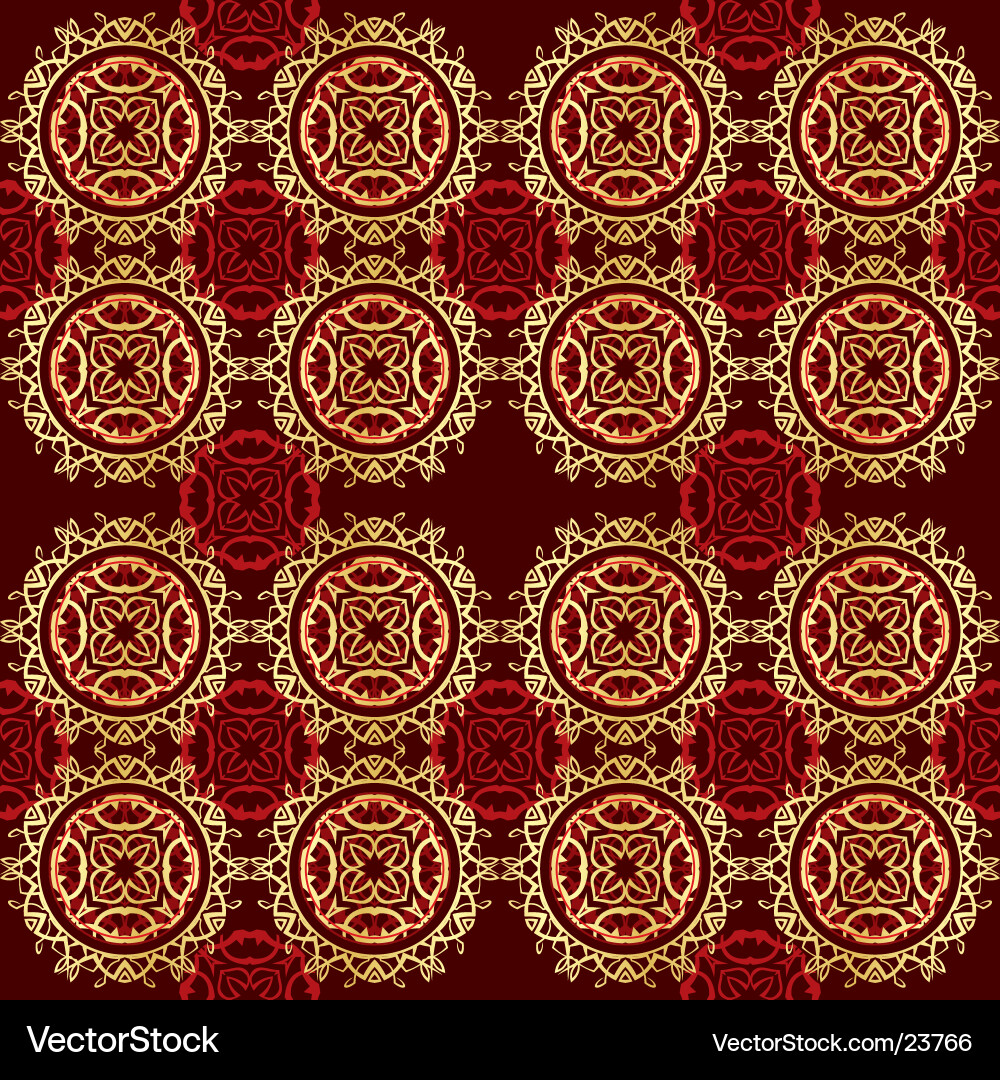 Beautiful background with gold pattern Vector Image