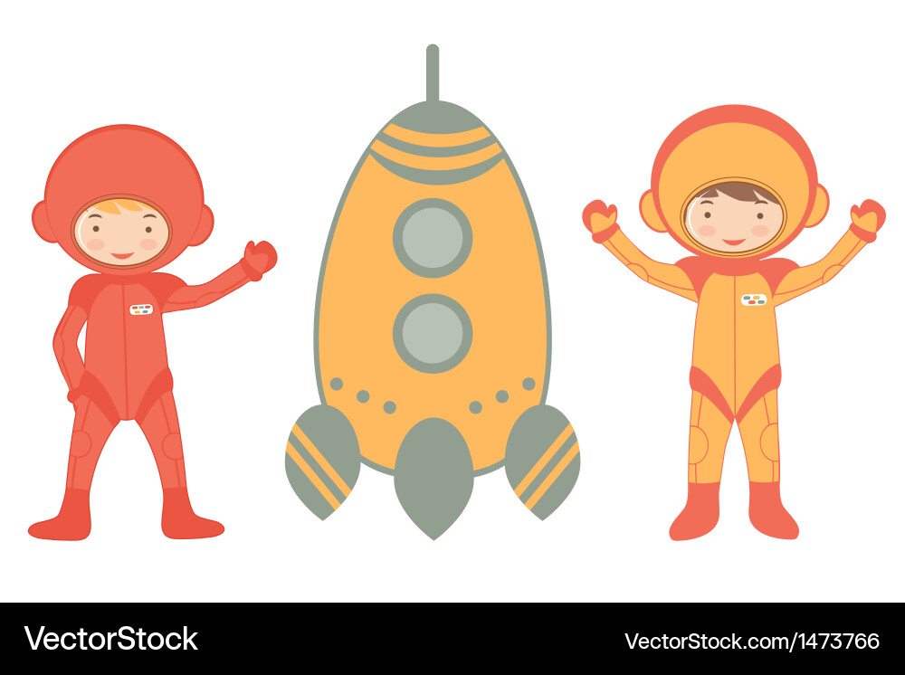 Cosmic kids Vector Image