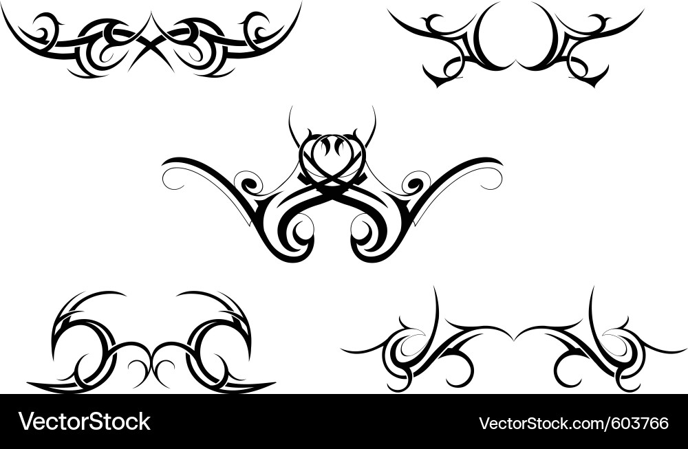 Floral Vine Swirl Vector Image
