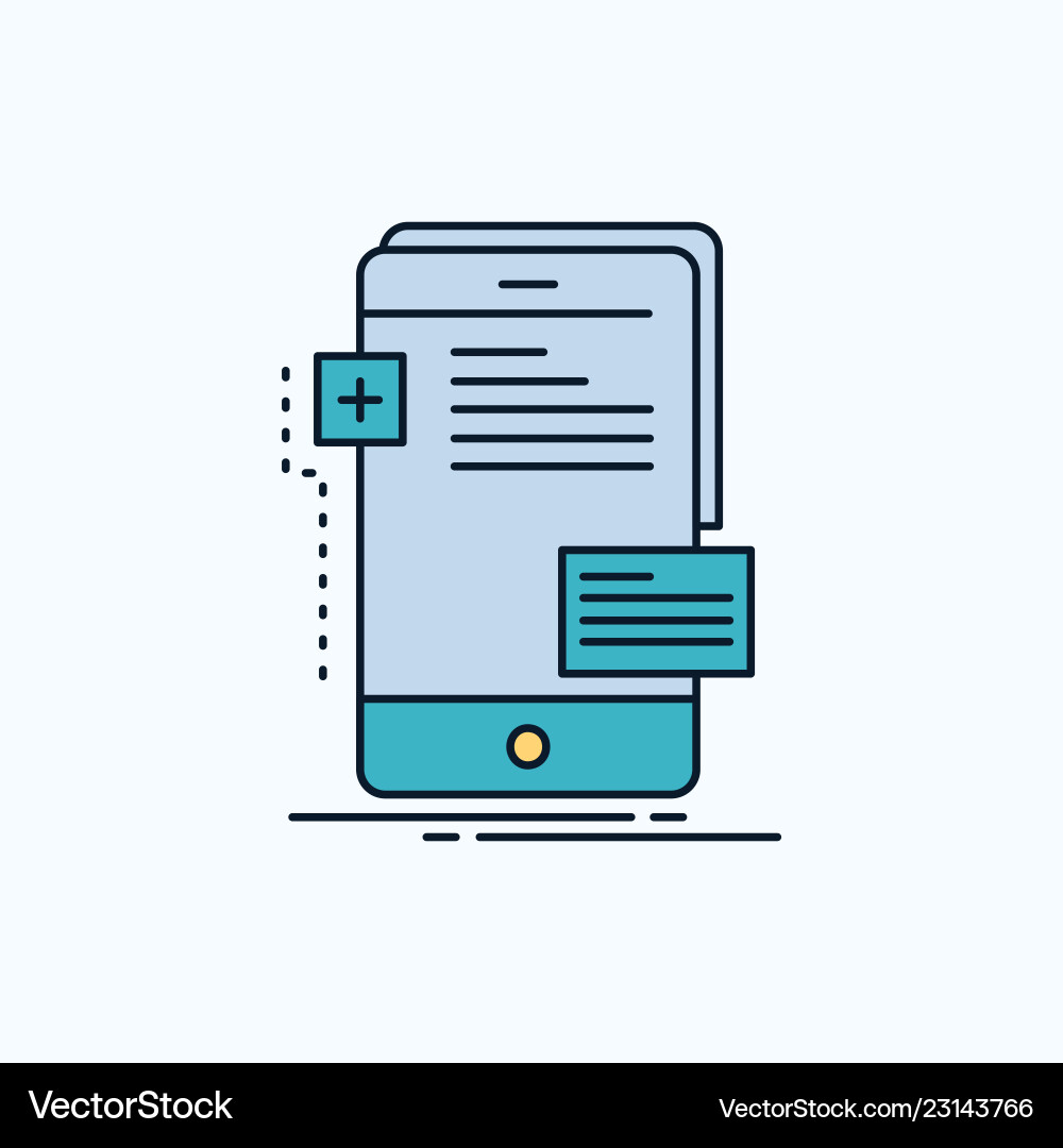 Frontend interface mobile phone developer flat Frontend interface mobile phone developer flat vector image
